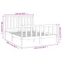 Estructura de cama con cabecero madera maciza pino 120x200 cm de vidaXL, Camas y somieres - Ref: Foro24-3188201, Precio: 119,...