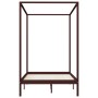 Cama con dosel madera maciza de pino marrón oscuro 120x200 cm de vidaXL, Camas y somieres - Ref: Foro24-283270, Precio: 187,0...