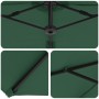 Sombrilla Verde 372 x 198 x 243 cm Poliéster y Aluminio en Sombrillas | Comprar online en Foru.es