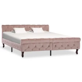 Pink velvet bed frame 160x200 cm by vidaXL, Beds and slatted bases - Ref: Foro24-288568, Price: 368,87 €, Discount: %