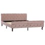 Estructura de cama de terciopelo rosa 160x200 cm de vidaXL, Camas y somieres - Ref: Foro24-288568, Precio: 375,21 €, Descuent...