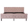 Estructura de cama de terciopelo rosa 160x200 cm de vidaXL, Camas y somieres - Ref: Foro24-288568, Precio: 375,21 €, Descuent...