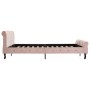 Estructura de cama de terciopelo rosa 160x200 cm de vidaXL, Camas y somieres - Ref: Foro24-288568, Precio: 375,21 €, Descuent...