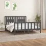 Estructura de cama con cabecero madera de pino gris 150x200cm de vidaXL, Camas y somieres - Ref: Foro24-3188173, Precio: 160,...