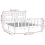 Estructura de cama con cabecero madera de pino gris 150x200cm de vidaXL, Camas y somieres - Ref: Foro24-3188173, Precio: 160,...