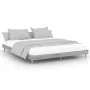 Estructura de cama madera de ingeniería gris Sonoma 200x200 cm de vidaXL, Camas y somieres - Ref: Foro24-832011, Precio: 109,...