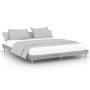 Estructura de cama madera de ingeniería gris Sonoma 200x200 cm de vidaXL, Camas y somieres - Ref: Foro24-832011, Precio: 111,...