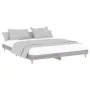 Estructura de cama madera de ingeniería gris Sonoma 200x200 cm de vidaXL, Camas y somieres - Ref: Foro24-832011, Precio: 109,...