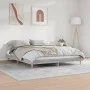 Estructura de cama madera de ingeniería gris Sonoma 200x200 cm de vidaXL, Camas y somieres - Ref: Foro24-832011, Precio: 109,...