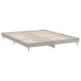 Estructura de cama madera de ingeniería gris Sonoma 200x200 cm de vidaXL, Camas y somieres - Ref: Foro24-832011, Precio: 109,...