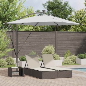 Parasol de cantilever tipo plátano Arena 249 x 249 x 250 cm en Sombrillas | Comprar online en Foru.es