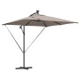 Parasol de cantilever tipo plátano Taupé 249 x 249 x 250 cm en Sombrillas | Comprar online en Foru.es