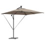 Parasol de cantilever tipo plátano Taupé 249 x 249 x 250 cm en Sombrillas | Comprar online en Foru.es