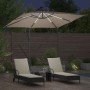 Parasol de cantilever tipo plátano Taupé 249 x 249 x 250 cm en Sombrillas | Comprar online en Foru.es