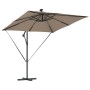 Parasol de cantilever tipo plátano Taupé 249 x 249 x 250 cm en Sombrillas | Comprar online en Foru.es