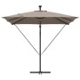 Parasol de cantilever tipo plátano Taupé 249 x 249 x 250 cm en Sombrillas | Comprar online en Foru.es