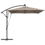 Parasol de cantilever tipo plátano Taupé 249 x 249 x 250 cm en Sombrillas | Comprar online en Foru.es