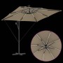 Parasol de cantilever tipo plátano Taupé 249 x 249 x 250 cm en Sombrillas | Comprar online en Foru.es
