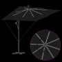 Parasol de cantilever tipo plátano Negro 249 x 249 x 250 cm en Sombrillas | Comprar online en Foru.es