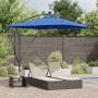 Parasol de cantilever tipo plátano Azul 249 x 249 x 250 cm en Sombrillas | Comprar online en Foru.es
