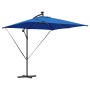 Parasol de cantilever tipo plátano Azul 249 x 249 x 250 cm en Sombrillas | Comprar online en Foru.es