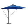 Parasol de cantilever tipo plátano Azul 249 x 249 x 250 cm en Sombrillas | Comprar online en Foru.es