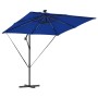 Parasol de cantilever tipo plátano Azul 249 x 249 x 250 cm en Sombrillas | Comprar online en Foru.es