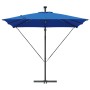 Parasol de cantilever tipo plátano Azul 249 x 249 x 250 cm en Sombrillas | Comprar online en Foru.es