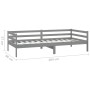 Sofá cama con colchón madera de pino maciza gris 90x200 cm de vidaXL, Camas y somieres - Ref: Foro24-3083571, Precio: 266,73 ...