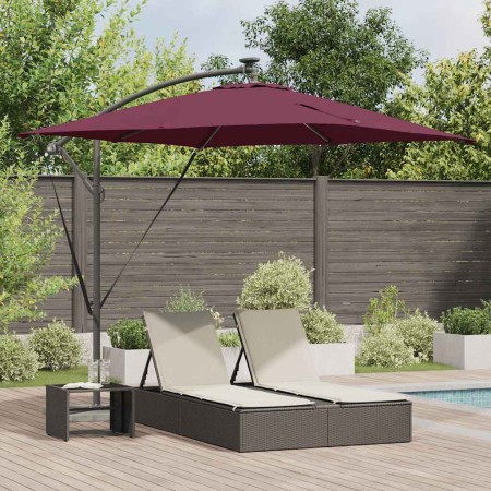 Parasol de cantilever tipo plátano Rojo burdeos en Sombrillas | Comprar online en Foru.es