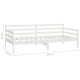 Sofá cama con colchón madera de pino maciza blanco 90x200 cm de vidaXL, Camas y somieres - Ref: Foro24-3083585, Precio: 301,8...