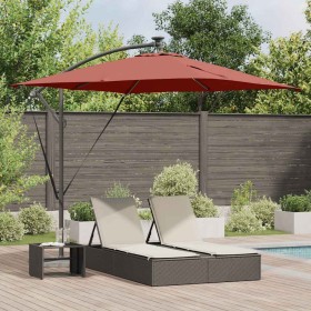 Parasol de cantilever tipo plátano Terracota 249 x 249 x 250 cm en Sombrillas | Comprar online en Foru.es