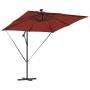 Parasol de cantilever tipo plátano Terracota 249 x 249 x 250 cm en Sombrillas | Comprar online en Foru.es