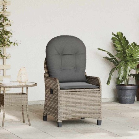Sillón reclinable Gris 56 x 66 x 95 cm ratán sintético en Sillas de jardín | Comprar online en Foru.es
