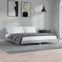 Estructura de cama madera de ingeniería gris hormigón 200x200cm de vidaXL, Camas y somieres - Ref: Foro24-832113, Precio: 137...