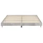 Estructura de cama madera de ingeniería gris hormigón 200x200cm de vidaXL, Camas y somieres - Ref: Foro24-832113, Precio: 137...