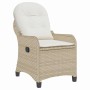 Sillón reclinable Beige 56 x 66 x 95 cm ratán sintético en Sillas de jardín | Comprar online en Foru.es