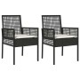 Silla de Jardín 2 pcs Negro 55 x 53 x 85 cm ratán sintético en Sillas de jardín | Comprar online en Foru.es