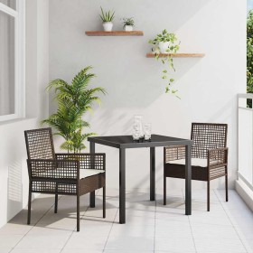 Silla de Jardín 2 pcs Marrón 55 x 53 x 85 cm ratán sintético en Sillas de jardín | Comprar online en Foru.es