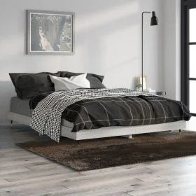 Estructura de cama madera de ingeniería gris Sonoma 135x190 cm de vidaXL, Camas y somieres - Ref: Foro24-832187, Precio: 132,...