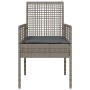 Silla de Jardín 2 pcs Gris 55 x 53 x 85 cm ratán sintético en Sillas de jardín | Comprar online en Foru.es