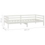 Sofá cama con colchón madera de pino maciza blanco 90x200 cm de vidaXL, Camas y somieres - Ref: Foro24-3083565, Precio: 296,7...