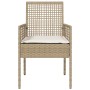 Silla de Jardín 2 pcs Beige 55 x 53 x 85 cm ratán sintético en Sillas de jardín | Comprar online en Foru.es