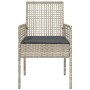 Silla de Jardín con cojín 2 pcs Gris Claro 55 x 53 x 85 cm en Sillas de jardín | Comprar online en Foru.es
