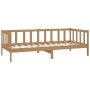 Sofá cama y colchón madera pino maciza marrón miel 90x200 cm de vidaXL, Camas y somieres - Ref: Foro24-3083607, Precio: 231,8...