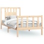 Estructura de cama con cabecero madera maciza de pino 90x200 cm de vidaXL, Camas y somieres - Ref: Foro24-3188151, Precio: 91...