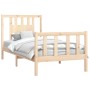 Estructura de cama con cabecero madera maciza de pino 90x200 cm de vidaXL, Camas y somieres - Ref: Foro24-3188151, Precio: 91...