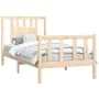 Estructura de cama con cabecero madera maciza de pino 90x200 cm de vidaXL, Camas y somieres - Ref: Foro24-3188151, Precio: 90...