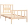 Estructura de cama con cabecero madera maciza de pino 90x200 cm de vidaXL, Camas y somieres - Ref: Foro24-3188151, Precio: 91...