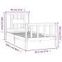 Estructura de cama con cabecero madera maciza de pino 90x200 cm de vidaXL, Camas y somieres - Ref: Foro24-3188151, Precio: 90...
